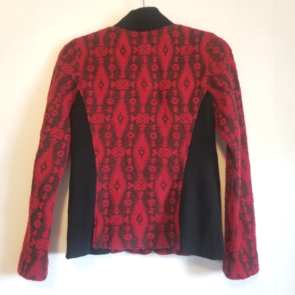 Pendleton Button Front Sweater Aztec Western Blac… - image 3